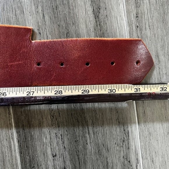 Vintage Wide Embroidered Brown Leather Southwestern Style Corset Belt - Picture 9 of 9